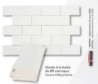 Matériaux Pont Masson 3 X 6 white gloss ceramic wall tiles offer