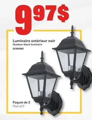 Matériaux Pont Masson Black Exterior Wall Light 2-Pack offer