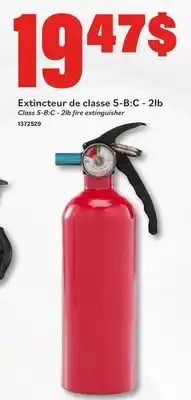 Matériaux Pont Masson Class 5-B:C - 2lb fire extinguisher offer