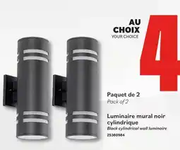 Matériaux Pont Masson Black Cylindrical Wall Sconce / 2 per pack offer