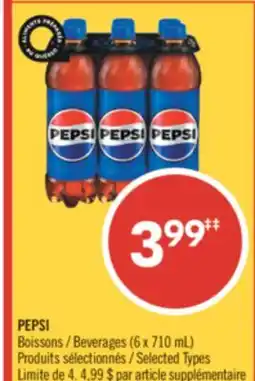 Pharmaprix PEPSI Beverages (6x710mL) offer