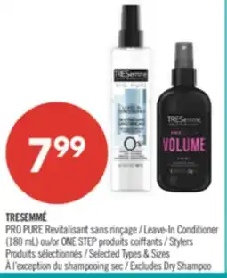 Pharmaprix TRESEMME PRO PURE Leave-In Conditioner (180 mL) One Step Styles offer