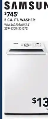 RONA 5 CU. FT. WASHER SAMSUNG offer