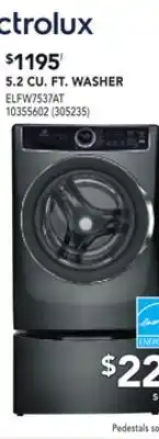 RONA ELECTROLUX 5.2 CU. FT. WASHER offer