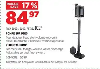 BMR POMPE SUR PIED offer