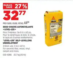 BMR SOUS-COUCHE AUTONIVELANTE LEVEL-125 offer