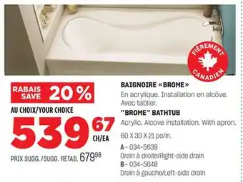 BMR BAIGNOIRE BROME offer