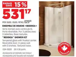 BMR ENSEMBLE DE DOUCHE BEGONIA offer