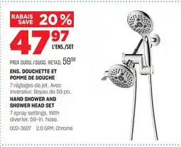 BMR ENS. DOUCHETTE ET POMME DE DOUCHE offer