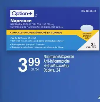 Uniprix OPTION+ Naproxène/Naproxen Anti-inflammatoire/Anti-inflammatory offer