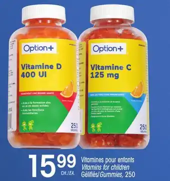 Uniprix OPTION Vitamines pour enfants/Vitamins for children, Gélifiés/Gummies offer