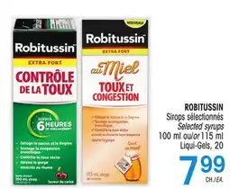 Uniprix ROBITUSSIN Sirops sélectionnés/ Selected syrups, Liqui-Gels offer