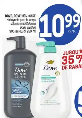 Uniprix DOVE, DOVE MEN+CARE Nettoyants pour le corps sélectionnés/Selected body washes offer