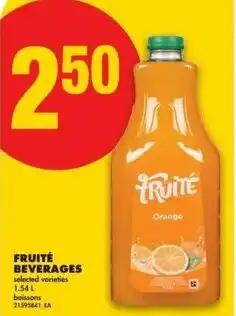 No Frills FRUITE BEVERAGES offer