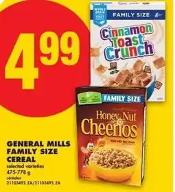 No Frills General mills family size cereal offer