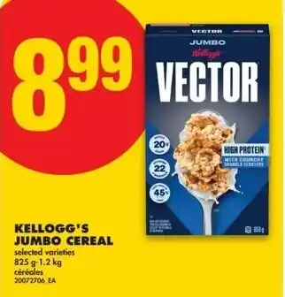 No Frills Kellogg's jumbo cereal offer