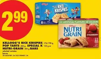 No Frills Kellogg's rice krispies or pop tarts offer