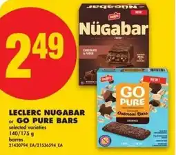 No Frills Leclerc nugabar or go pure bars offer