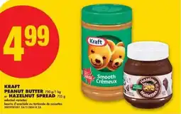 No Frills Kraft peanut butter or Hazelnut Spread offer