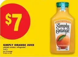 No Frills Simply orange juice offer