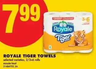 No Frills Royale tiger towels offer