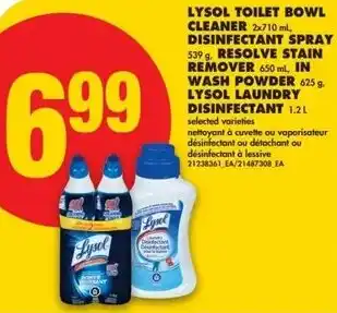 No Frills Lysol toilet bowl cleaner disinfectant spray offer