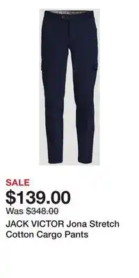 Holt Renfrew JACK VICTOR Jona Stretch Cotton Cargo Pants offer