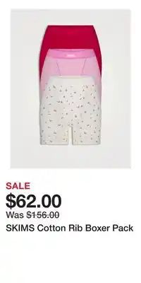 Holt Renfrew SKIMS Cotton Rib Boxer Pack offer