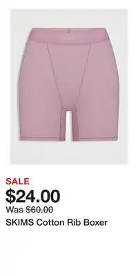 Holt Renfrew SKIMS Cotton Rib Boxer offer