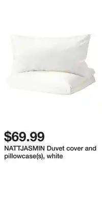 IKEA NATTJASMIN Duvet cover and pillowcase(s), white offer