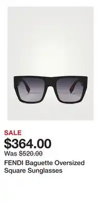 Holt Renfrew FENDI Baguette Oversized Square Sunglasses offer