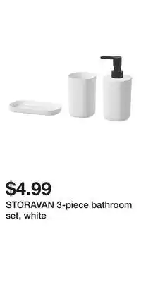 IKEA STORAVAN 3-piece bathroom set, white offer