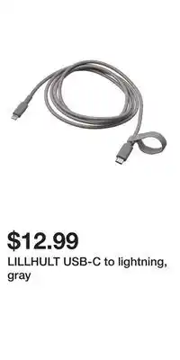 IKEA LILLHULT USB-C to lightning, gray offer