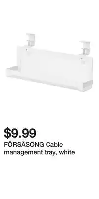 IKEA FÖRSÄSONG Cable management tray, white offer