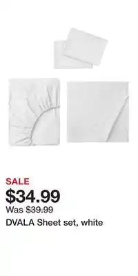 IKEA DVALA Sheet set, white offer