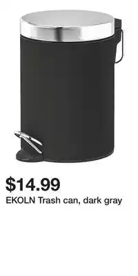 IKEA EKOLN Trash can, dark gray offer