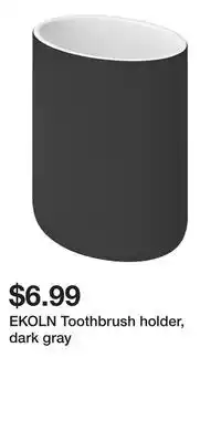 IKEA EKOLN Toothbrush holder, dark gray offer