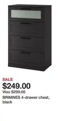 IKEA BRIMNES 4-drawer chest, black offer