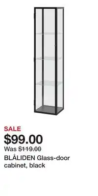 IKEA BLÅLIDEN Glass-door cabinet, black offer