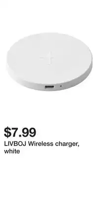 IKEA LIVBOJ Wireless charger, white offer