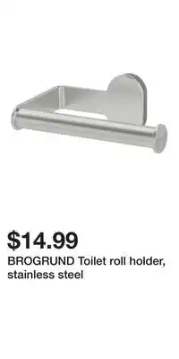 IKEA BROGRUND Toilet roll holder, stainless steel offer