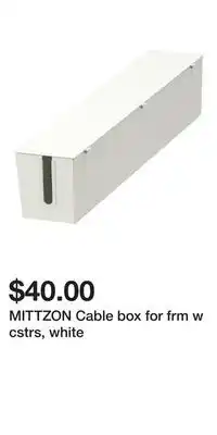 IKEA MITTZON Cable box for frm w cstrs, white offer