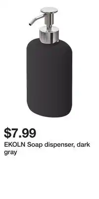 IKEA EKOLN Soap dispenser, dark gray offer