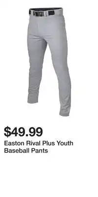 Sport Chek Easton Rival Plus Youth Baseball Pants offer