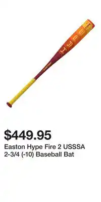 Sport Chek Easton Hype Fire 2 USSSA 2-3/4 (-10) Baseball Bat offer