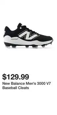 Sport Chek New Balance Men's 3000 V7 Baseball Cleats offer