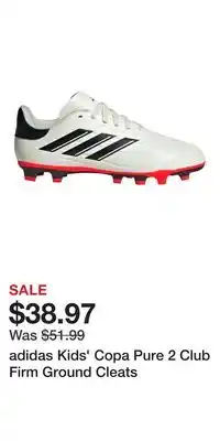 Sport Chek adidas Kids' Copa Pure 2 Club Firm Ground Cleats offer