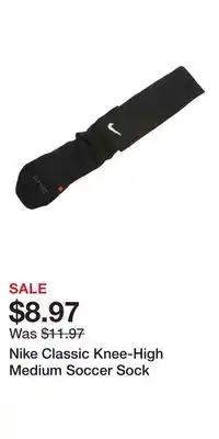 Sport Chek Nike Classic Knee-High Medium Soccer Sock offer