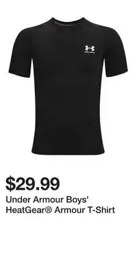 Sport Chek Under Armour Boys' HeatGear Armour T-Shirt offer