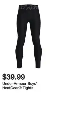 Sport Chek Under Armour Boys' HeatGear Tights offer